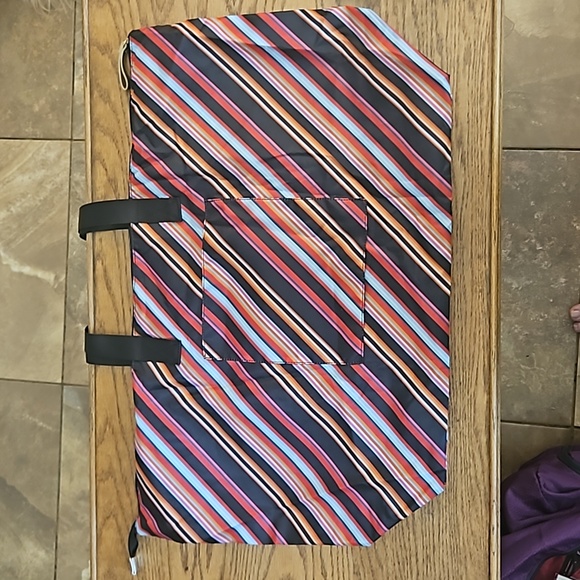 Dabney Lee Packable Travel Tote - Large capacity - black striped nylon - Picture 6 of 14